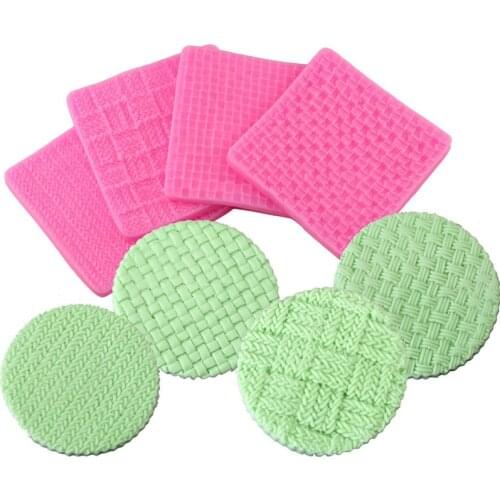 4 Pcs /Set Knitting Baby Clothes Lace Silicone Mat Party Cupcake Fondant Cake Decorating Tools DIY Cake Border Silicone Moulds