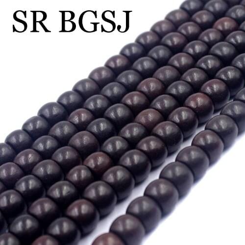 Free Shipping 108pcs 7x9mm Apple Shape Black Rosewood Wood Mala Meditation Jewelry Making Beads