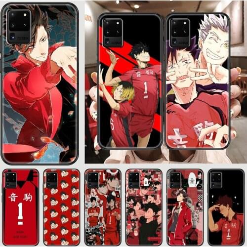 Haikyuu Kuroo Phone case For Samsung Galaxy Note 4 8 9 10 20 S8 S9 S10 S10E S20 Plus UITRA Ultra black tpu bumper fashion funda