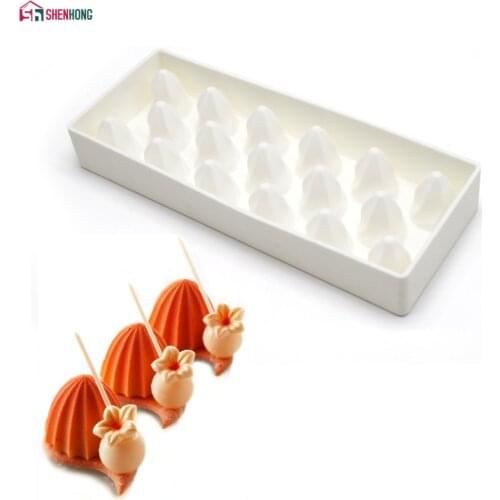 SHENHONG Torch Head Dessert Cake Mould Pop Silicone Art Mold Decoration 3D Mousse Baking Pastry Tool Chocolates Silikonowe Moule