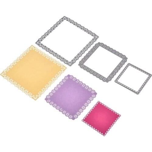 Square Frame Metal Cutting Dies Stencil for DIY Scrapbooking album Decorative Embossing Craft Dies Cut Paper Cards Tool