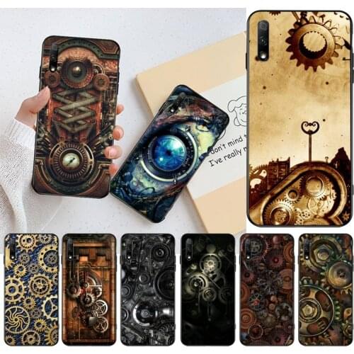 CUTEWANAN Steampunk Gear Mechanical Newly Arrived Black Cell Phone Case for Huawei Honor 30 20 10 9 8 8x 8c v30 Lite view pro