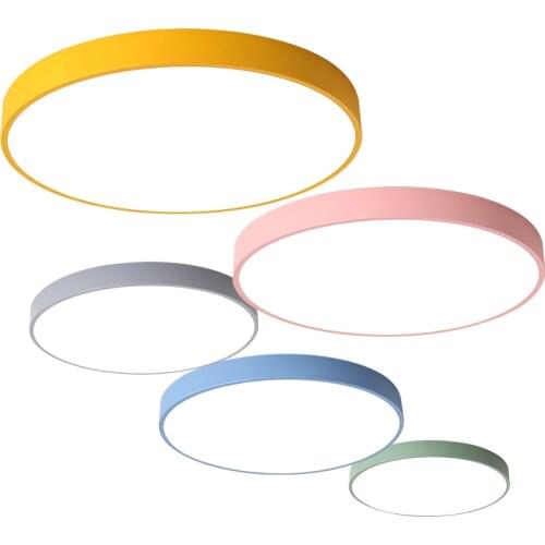 Multicolor ultra-thin LED round Ceiling Light Modern Panel Lamp Lighting Fixture Living Room Bedroom Kitchen+ Remote contro