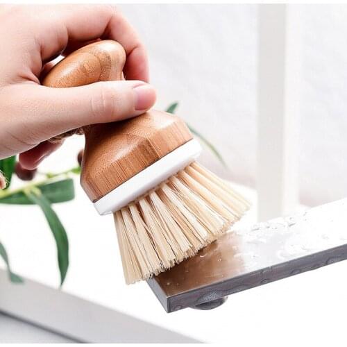 Multifunction Kitchen Cleaning Brushes Wooden Pan Pot Brush Dish Washing Brush Bowl Scrubber Household Kitchen Cleaning Tools