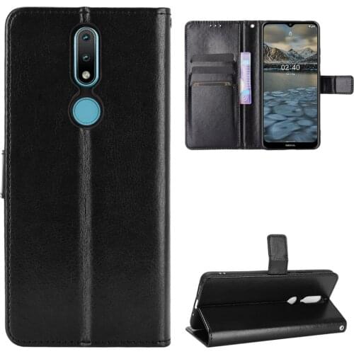 Fashion Wallet PU Leather Case Cover For NOKIA 2.4 Flip Protective Phone Back Shell With Card Holders