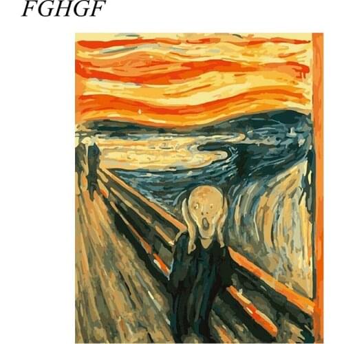 FGHGF Framed DIY Painting By Numbers Abstract Modern Wall Art Large Oil Painting Hand Painted Acrylic