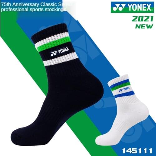 Original 3 Pairs Yonex Badminton Socks Sport LONG Sock Mens Womens Towel Bottom Socks