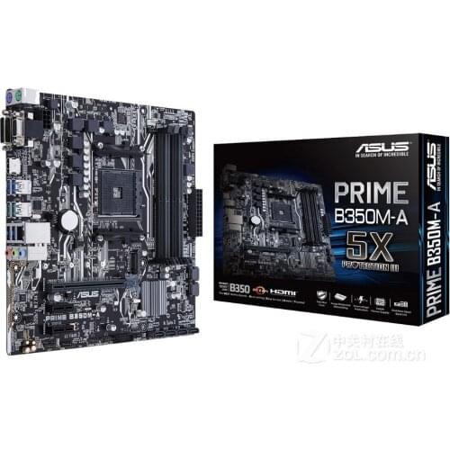 New original motherboard for for ASUS PRIME B350M-A Socket AM4 DDR4 64GB USB2.0 USB3.1 VGA HDMI DVI Desktop motherboard