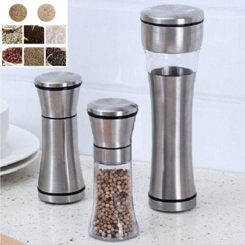 New Stainless Manual Salt Pepper Mill Spice Grinder Muller Kitchen Tools Gadgets high qulaity