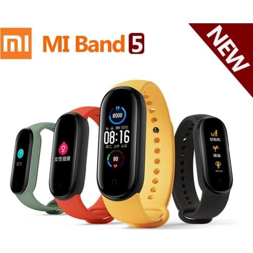 New Xiaomi Mi Band 5 Sleep Monitor Heart Rate Fintess Tracker Message Reminder Wristband 5 Alarm Smart Home APP Control