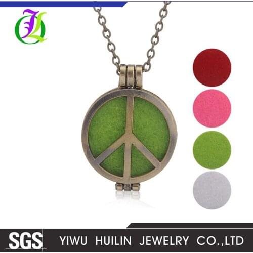 Engagement Wedding bronze plating aromatherapy oil diffuser locket pendant necklace