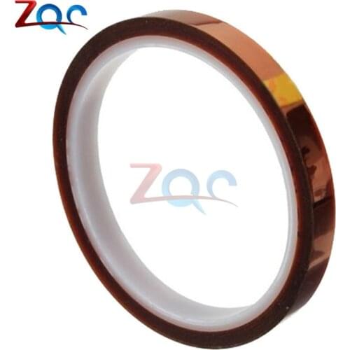 8mm x 33M High Temperature Resistant Heat Adhesive Tape Roll 100ft Polyimide Insulation Thermal Tape Self-adhesive