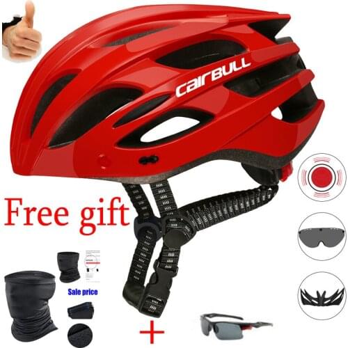 Cairbull Bike Helmets Cycling Helmet with Taillight Adjustable Men Women Bicycle Helmets with Detachable Lens Sun Visor Capacete