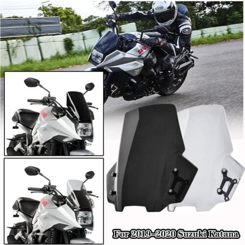 Motocycle Windshield Windscreen Wind Deflector w/ Mounting Bracket For 2019 2020 Suzuki Katana GSX-S GSXS 1000 GSXS1000 Parts