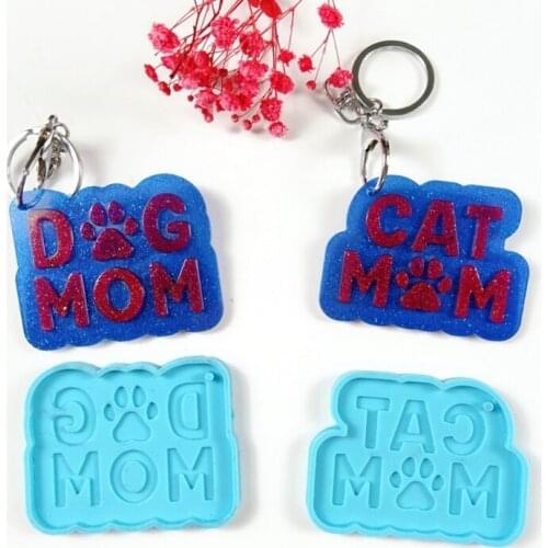 1 Set Silicone Glue Mold Set Dog Love Tag Molds for Epoxy Resin Pets Tag Molds for DIY Crafts Making or Homemade Crafts