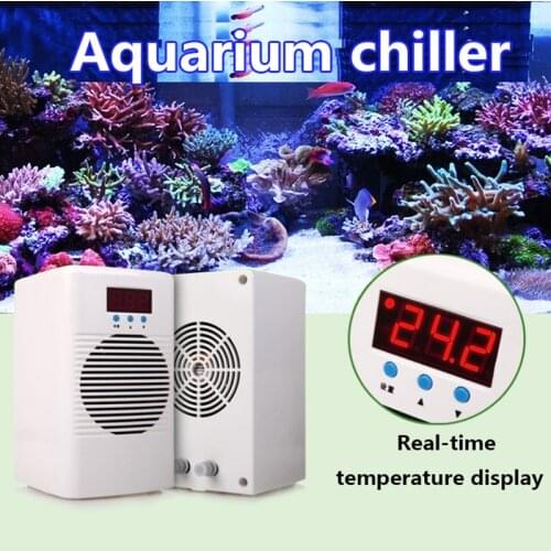 110-240V Water Cooler & Warmer Aquarium Chiller For Below 20L 30L Marine Tank Coral Reef Shrimp Tank Water Temperature
