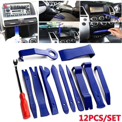 12pcs/set Car Radio Door Body Clip Panel Trim Dash Audio Kit Removal Tool Disassembly Tool Set Car Accessories Auto Products