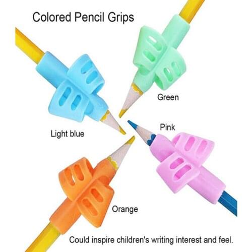 1300 PCS Two Finger Children Pencil Holder Tools Silicone Finger Mix Color