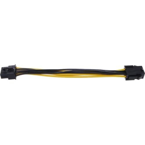 18CM PCIe 6pin to 8pin Adapter, PCI-e 6-pin Male to 8-pin Female Converter for PCI Express 8pin powered GPU Video Card