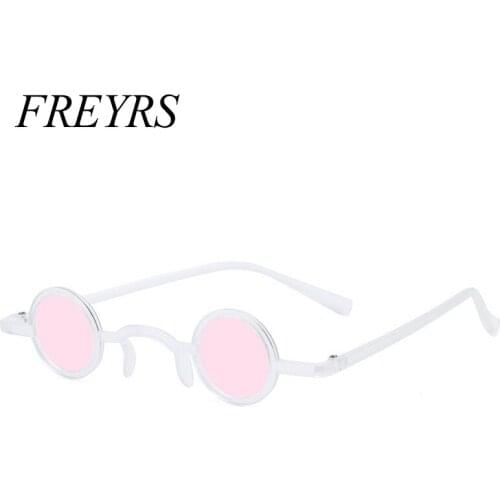 2020 vintage Small Round Metal Sunglasses Women Brand Design Punk Eyewear Ladies Pink Sunglasses Men UV Protection 5448