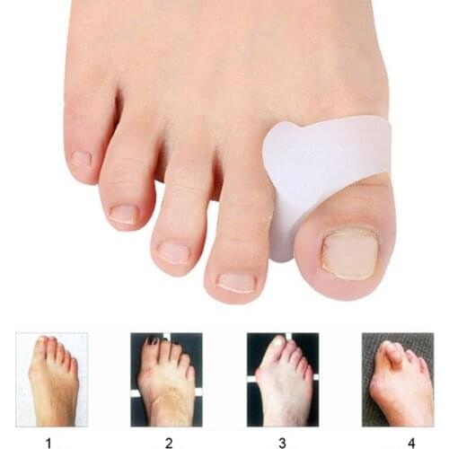 4Pcs Big Toe Separator Bone Overlapping Corrector Straightener Silicone Gel Foot Fingers Protector Feet Pedicure Tool Care D2223