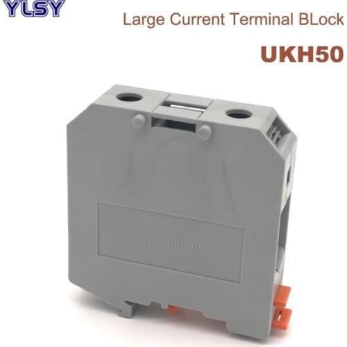 5Pcs Large Current Din Rail Screw Terminal Blocks UKH50 Morsettiera Electrical Wire Cable Terminals Block Connector Bornier 150A