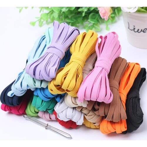 6mm Elastic Bands Mask Rope Rubber Band Line Spandex Ribbon Sewing Lace Trim Waist Band Garment Accessory DIY Masks