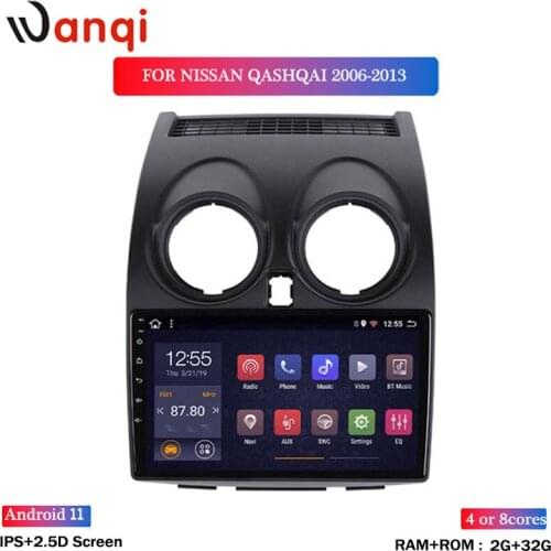 Wan qi2G RAM 32G ROM Android 8.1 Car Audio Player 9 inch For Nissan Qashqai 2006-2013 GPS Navigation With Playstore