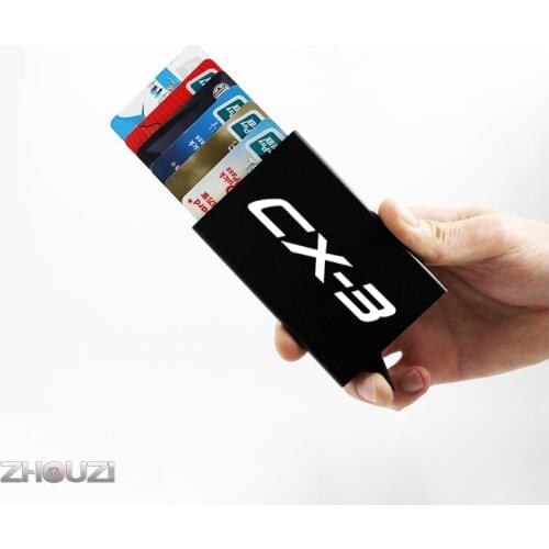 Credit Card Holder Men Anti-theft Slim Rfid Wallet Metal Case Porte Carte Women ID Cardholder For Mazda CX-3 CX3 CX 3 Accessory