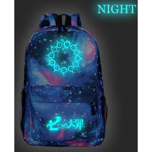 The Seven Deadly Sins Luminous Bags School Shoulders Bag Fashion Accessory Rucksack Teens Bag Knapsack