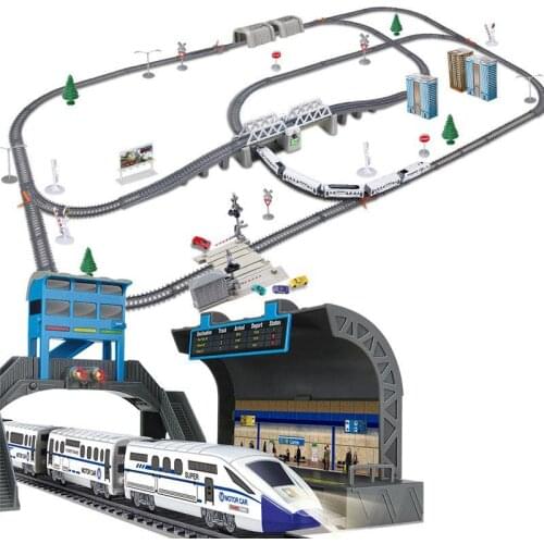 Electric High Speed Railway Harmony Track Train Toy Boy Assemble Diy Train High Speed Rail Set Childrens Birthday Christmas Toy