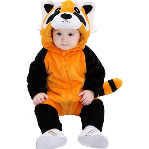 Umorden Infant Toddler Cartoon Animal Raccoon Costumes Kigurumi for Baby Boys Girls Bodysuit Jumpsuit Onesie Flannel Comfortable