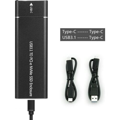 PCIE SSD USB3.1 Type C to M.2 M Key NVMe PCI-E Hard Disk Drive Housing Case 10Gbps 2280 HDD Enclosure Mobile Box Solid State Box