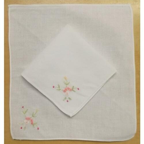 Set of 70 Fashion Childrens Handkerchief Baby Hankies Children' s Handkerchiefs Towel Cotton Color embroidery Floral 10x10-inch