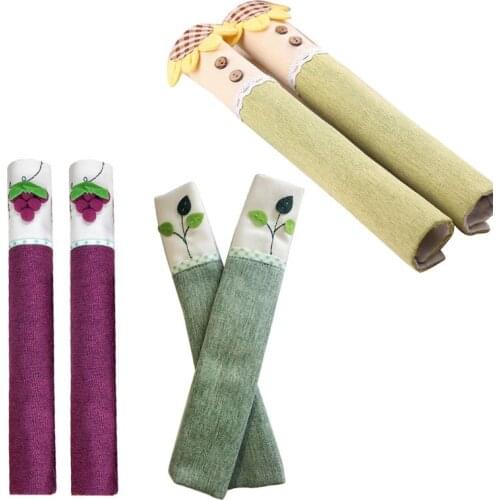 2021 New Refrigerator Door Handle Cover Kitchen Appliance Decor Handles Protector Gloves for fridge Oven Keep off Fingerprints