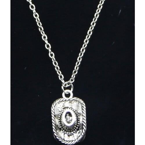 New Fashion Necklace 23x13mm cowboy hat Pendants Short Long Women Men Colar Gift Jewelry Choker