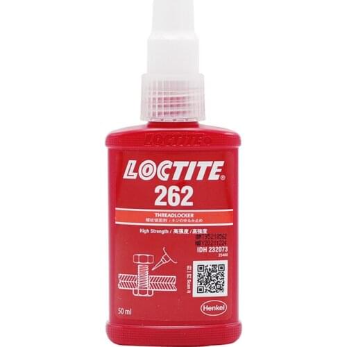 New 50ml Loctite 262 Thread Locker High Strength Anaerobic Rubber Screw Sealing Glue Red High Viscosity Locking Adhesive