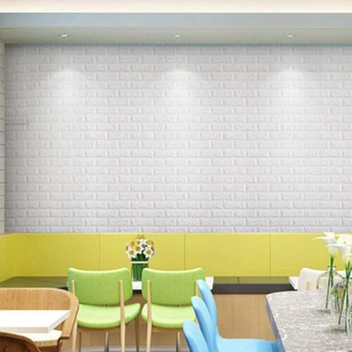 Wallpaper Used for TV Background 3D Brick Pattern Living Room Bedroom Wall Decoration DIY Self-adhesive Waterproof Wall Sticker