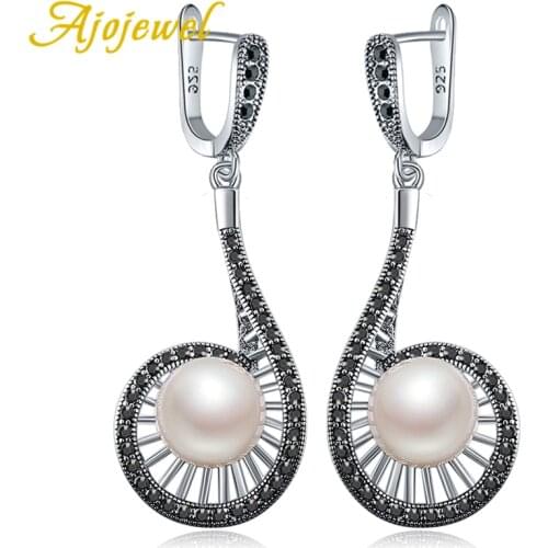 New Vintage Long Simulaated-pearl Water Drop Earrings For Women Elegant Party/Wedding Gift For Lady