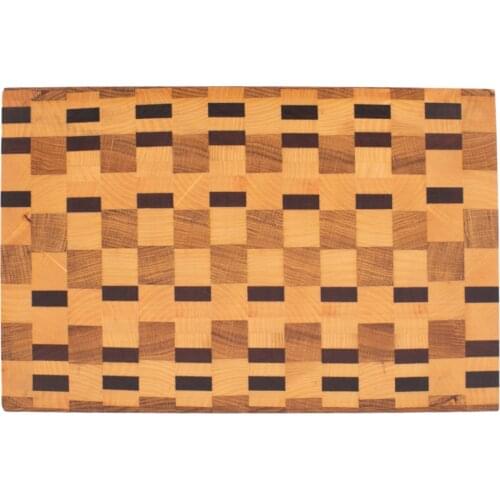 Soandora End Grain Cutting Board Oak Wenge Maple Metal Drawers With Mixed Pattern