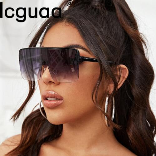 Framsless Onepiece Lens Sunglasses Women shades eyewear Half frame Jewelry Okulary Oculos De Sol
