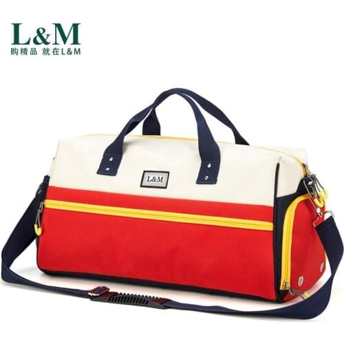 Gym Bag Mens And Womens Sports Training Yoga Bag Wet And Dry Separation Swim Bag Shoulder Hand Cross-body Luggage Travel Bag