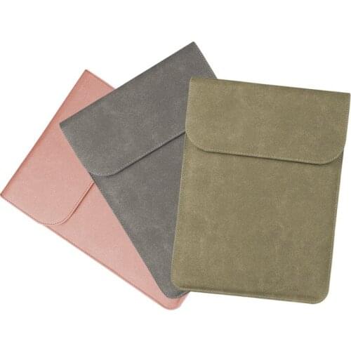 PU Portable Ultra-thin Macbook Notebook Ipad Computer Liner Bag Sleeve With Magnetic Buckle Computer Case Laptop Bag