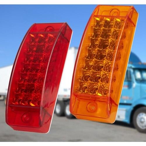 Universal 12-24V Strobe Lights 21LED Trailer Side Signals Light Bright Turn Signal Flowing Rear Lights