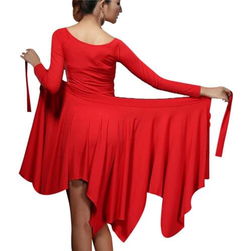 Women new Latin Dance Skirt irregular Skirt sexy hip scarf Rumba/Samba/Tango Dress For Dancing Practice/Performamnce Dancewear