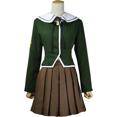 2017 Danganronpa Dangan-Ronpa Chihiro Fujisaki Uniform Coat Skirt Shirt Anime Halloween Cosplay Costumes For Women