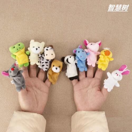 Animal Hand Puppet Cartoon Plush Toys Baby Educational Animal Hand Puppets Cartoon Biological Animal Finger Puppet Plush Toys