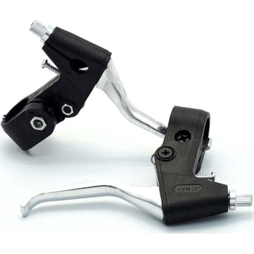 1Pair Bicycle Brake Lever Aluminum MTB Road Bike V Hand Brake Left And Right Cycling Bike Brake Lever Crank Handlebar BC0173