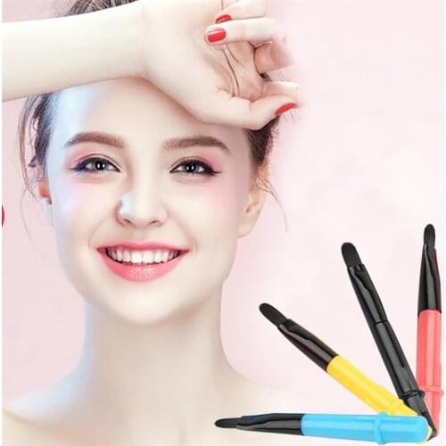 4PCS Women Lip Brush Portable Lightweight Lipstick Brush Makeup Brush with Lid Facial Makeup Brush Lip Eyeliner Brushes