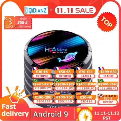 5pcs Android 9.0 TV Box H96MAX X3 1000M Amlogic S905X3 8K Dual Wifi BT Fast Smart TV BOX H96MAX X3 PK HK1MAX H96 a95x
